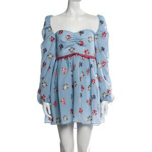 Markarian blue floral mini dress